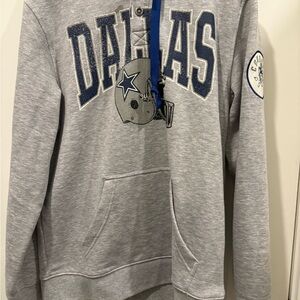 Fanatics Gray Dallas Sweater Crew Neck Cotton Blend